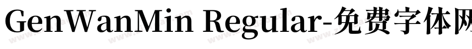 GenWanMin Regular字体转换